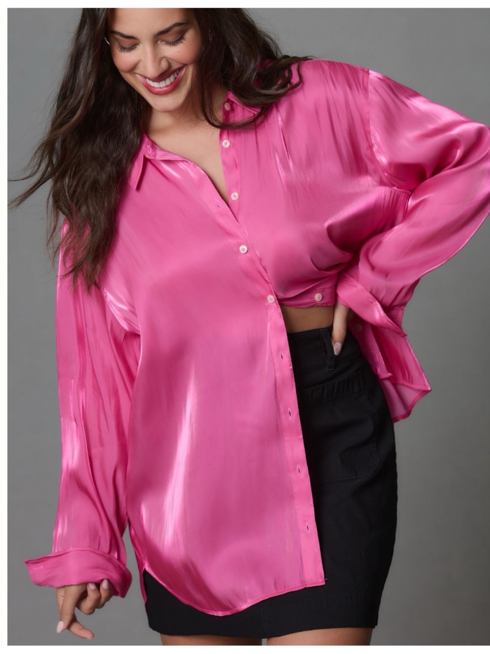 NWT Anthropologie Silky Iridescent
Buttondown Shirt, L